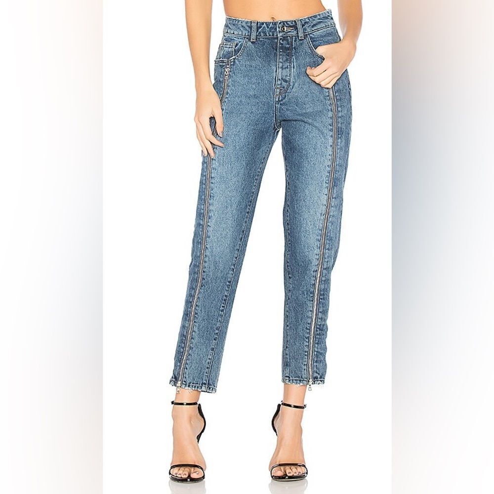 DL1961 Goldie High‎ Rise boyfriend Tapered Skinny jeans in Paradox size 24 edgy
